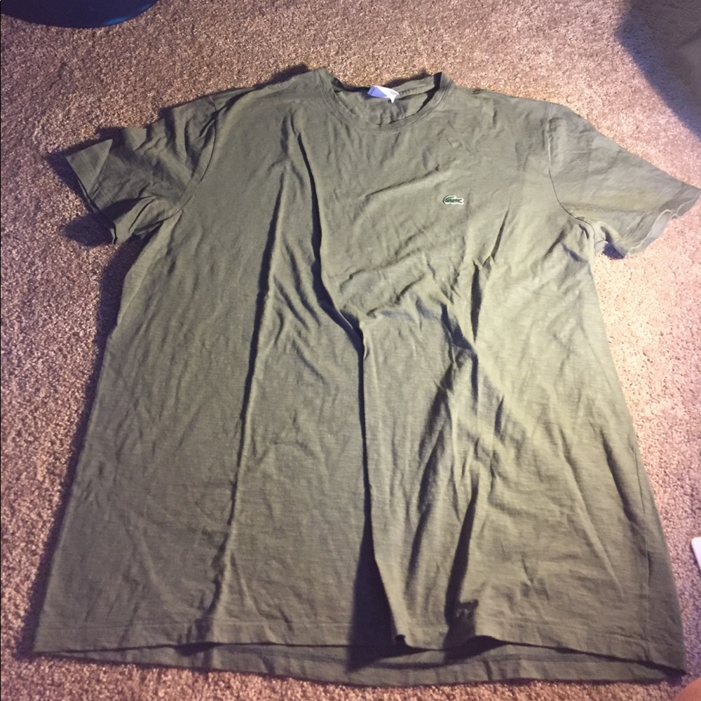 army green lacoste tee